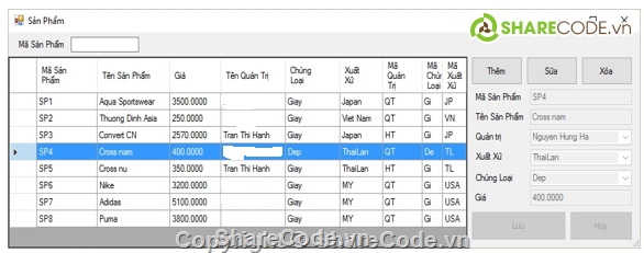 QUẢN LÝ GIẤY DÉP,code quản lý bán hàng,bán hàng giầy dép,quản lý bán giầy dép